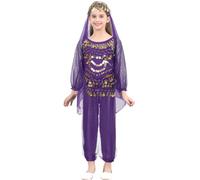 Sywiyi Vêtement Danse Du Ventre Pour Mädchen Avec Paillettes Robe Bal Indienne Arabe Princesse Manches Longues Costume Oriental Costume Dhalloween Carrousel Cosplay