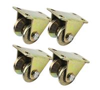 Sywlwxkq 4 Roues de Voie à rainure en V, Rouleau de Porte coulissante, Roulette Rigide de 1,2 "/ 2" / 2,5 "/ 3" ", pour Rail inversé, Porte roulante, Machines industrielles, Rail de câble métallique