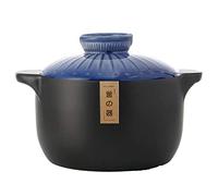 Sywlwxkq Cocotte Japonaise avec Couvercle, Pot en Céramique 3 L / 4L, Cocotte Ménagère, Marmite, Idéal pour la Cuisine Classique, Pot à Soupe Céramique Céramique/Bleu / 4L