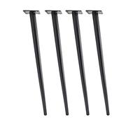 Sywlwxkq Cône Oblique Champagne/Or Noir/Noir Pieds de Meubles Pieds de Support de Meubles de Bricolage Pieds de Table en métal Pieds de lit de 50 cm Pieds d'armoire de Salle de Bain (4