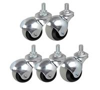 Sywlwxkq Ensemble de 5 roulettes à Billes, Roulette de Meuble en Nylon 2 "/ 50 mm, Roulette pivotante, capacité de Charge de 120 kg, Boulon M8 / M10, pour Chaise de Bureau