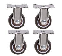 Sywlwxkq Roues pivotantes, Roulette (Paquet de 4), roulettes de Meubles en Caoutchouc en métal, pour Poussette/Roue de Support de Fleur （1 "/ 1,25" / 1,5 "/ 2"）