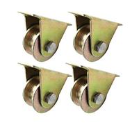 Sywlwxkq roulettes de Porte coulissante 4pcs 2.5 "H Rainure de Roue Rail de Voie Rail en Forme de H Tube carré Porte coulissante roulettes directionnelles Quincaillerie pour châssis de Porte Chariots