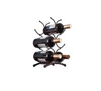 Sywlwxkq Support de Rangement pour Bouteilles de vin Étagère à vin Armoire Porte-casier à vin Organisateur de Rangement sur Pied pour 6 Bouteilles pour comptoirs de Cuisine, Garde-Manger, c