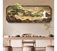 SYXHJTFZ Art Mural en Grès LED 3D Sculpture Murale en Relief avec Lumières Enfichables, Peinture Décorative for Salon, Chambre À Coucher, Entrée(E,70.9x29.5in)