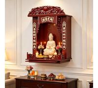 SYXHJTFZ Meuble d'autel de Bureau en Bois Style Dieu Fortune