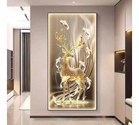 SYXHJTFZ Tableau Mural LED 3D Moderne for Salon, Décoration Murale À Intensité Variable avec Télécommande, Cadre en Alliage D'aluminium(B,27.56x55.12in)