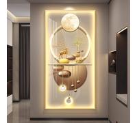 SYXHJTFZ Tableau Mural LED 3D Moderne for Salon, Décoration Murale À Intensité Variable avec Télécommande, Cadre en Alliage D'aluminium(L,35.43x70.87in)