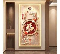 SYXHJTFZ Tableau Mural LED 3D Moderne for Salon, Décoration Murale À Intensité Variable avec Télécommande, Cadre en Alliage D'aluminium(G,35.43x70.87in)