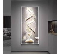 SYXHJTFZ Tableau Mural LED 3D Moderne for Salon, Décoration Murale À Intensité Variable avec Télécommande, Cadre en Alliage D'aluminium(I,35.43x70.87in)