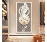SYXHJTFZ Tableau Mural LED 3D Moderne for Salon, Décoration Murale À Intensité Variable avec Télécommande, Cadre en Alliage D'aluminium(J,31.50x62.99in)