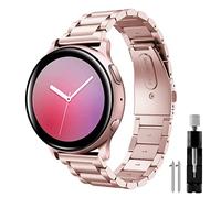 Syxinn Bracelet Galaxy Watch Active/Active 2 40mm 44mm, Bracelets Galaxy Watch 4/4 Classic/7/6/6 Classic 43mm 47mm/5/5 Pro/3 41mm 42mm 20mm Acier Inoxydable Métal Bande pour Gear Sport/S2