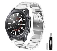 Syxinn Compatible Con Bracelet de Montre Galaxy Watch 46mm/Gear S3 Frontier/Classic/Galaxy Watch 3 45mm 22mm Bande Acier Inoxydable Métal Sport Sangle Bracelets pour Huawei Watch GT 3/GT 2 46mm