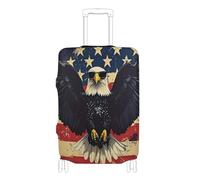 SyXIOP 4 juillet Independence Day Black Bird Housse élastique pour bagages de 45,7 à 81,3 cm, 4 juillet Jour de l'indépendance Black Bird, S 18-20 in, Classique
