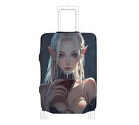 SyXIOP Anime Elf - Jolie valise élastique résistante aux rayures - Pour valises de 45,7 à 81,3 cm, Anime Elfe mignon, XL 29-32 in, Classique