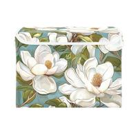 SyXIOP Beauty Spring Flowers Mississippi Magnolia_53987_3 Bacs de rangement pliables empilables avec poignées et couvercle décoratif de Noël pour la maison et le bureau 42 x 32 x 30 cm