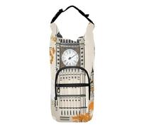 SyXIOP Big Ben - Sac à dos élégant avec porte-bouteille - Gris et jaune - 51/60/81/120 ml - Pour adultes et enfants - Pour la marche, la randonnée, le camping, les voyages - Accessoires para