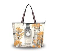 SyXIOP Big Ben Sac à main en cuir avec fermeture éclair en tissu de soie gris jaune pour femme pour bal, fiançailles, cocktail, fête, mariage, Big Ben Gris Jaune, Medium