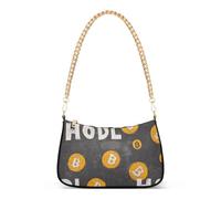 SyXIOP Bitcoin Sign Hodl Sac à bandoulière tendance noir pour femme avec plusieurs poches pour femme pour cadeaux d'anniversaire