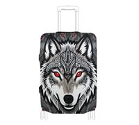 SyXIOP Black Wolf Totem Housse de protection élastique pour bagages de 45,7 à 81,3 cm, Totem Loup Noir, XL 29-32 in, Classique