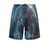 SyXIOP Blue King Kong Short de pyjama en flanelle pour homme, Blue King Kong, M