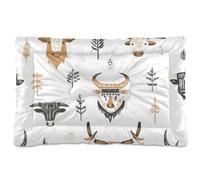 SyXIOP Boho West Highlander Tapis lavable doux et confortable avec fond antidérapant pour chiens de petite, moyenne et grande taille, 91,4 x 61 cm