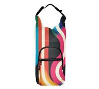 SyXIOP Bouteille d'eau à rayures colorées avec sac de transport, sac de transport polyvalent de 50/61/81/1,2 l pour adultes et enfants, marche, randonnée, camping, voyage, Bolsa para Botella De Agua