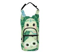 SyXIOP Bouteille d'eau mignonne en forme de tortue verte avec sac de transport à fermeture éclair et étui de transport de 50/61/81/1,2 l pour la marche quotidienne, la randonnée et d'autres activités