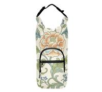 SyXIOP Bouteille d'eau rétro orange motif William Morris sac de transport gain de place pour randonnée sac à dos 50/61/81/1,2 l pour la marche quotidienne, la randonnée et d'autres activités de plein
