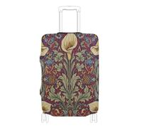SyXIOP Calla Lily Red William Morris Housse élastique pour bagage à main résistant aux rayures Housse élastique de protection pour bagages de 45,7 à 81,3 cm, Calla Lily Red William Morris, XL 29-32 in