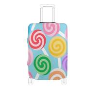 SyXIOP Cartoon Cute Candy Colorful Elastic Bagages Case Protective Cover Scratch Case Cover Travel Essentials Fit 45-81 Inch Luggage Case, Dessin animé mignon bonbon coloré, L 26-28 in, Classique