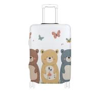 SyXIOP Chic Bears Housse de protection élastique pour bagage à main Marron 45,7 à 81,3 cm, Chic Bears Marron, XL 29-32 in, Classique