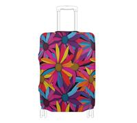 SyXIOP Coneflower Genesis Housse de bagage élastique colorée et résistante aux rayures pour valises de 45,7 à 81,3 cm, Échinacée Genesis Colorful, S 18-20 in, Classique