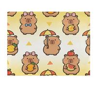 SyXIOP Couverture bébé Minky Cartoon Capy | Couverture double couche pour nouveau-né - Couverture d'emmaillotage pour bébé - Doux - Minky Dot - 152,4 x 127 cm