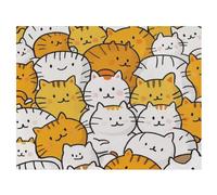 SyXIOP Couverture en tricot Minky pour bébé Motif chat mignon | Couverture double couche pour berceau, couverture importante pour bébé, dos à pois pour crèche, poussette, 152,4 x 127 cm