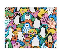 SyXIOP Couverture Minky pour bébé garçon, motif pingouins mignons et | Couverture de sécurité double couche, couverture d'emmaillotage pour bébé, dos à pois pour crèche, berceau, poussette