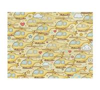 SyXIOP Couverture Minky pour nouveau-né Motif dessin animé Jaune | Couvertures en mousseline double couche pour bébé, couvertures de bébé pour garçons, dos à pois pour chambre d'enfant