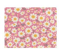 SyXIOP Couvertures Minky pour bébé Daisy Magenta | Couverture double couche ours pour garçons, couverture douce Minky Dot 152,4 x 127 cm