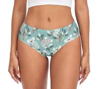 SyXIOP Cute Animal Koala Seafoam Blue Woman's Bamboo Slips One-Piece Hip Design Culotte, Adorable animal koala écume de mer bleu, M