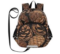 SyXIOP Cute Ears Big Kid Sacs à dos Laisse Cool Filles Anti-perte Mini Bookbag avec bande réfléchissante Mignon Dessin animé Pommes de pin Automne, Pommes de pin mignonnes de dessin animé automne, S