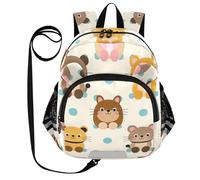 SyXIOP Cute Ears Cute Kid Backpack Leash Little Girls Anti-Perd Enfants Kindergarten School Book Bag with Reflective Strip Trendy Blue Polka Dot Animal Chat, Chat mignon à pois bleus tendance, S