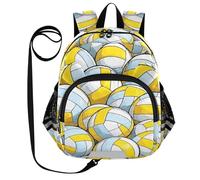SyXIOP Cute Ears Cute School Backpack Leash Cool Girls Anti-Lost Carry On Sacs à dos avec bande réfléchissante Cartoon Sports Volleyball, Ballon de volleyball de sport de dessin animé, S, Décontracté