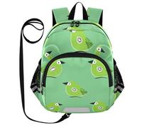 SyXIOP Cute Ears Cute Small Backpacks Leash Garçon/Fille Anti-Perte Sac à dos d'extérieur avec bande réfléchissante Oliver Jeffers Style Kiwi Jade Bird Design Vert, Oliver Jeffers Design Kiwi Jade