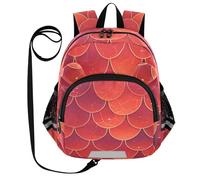 SyXIOP Cute Ears Mini sac à dos pour enfants avec laisse pour garçons et filles Sac à dos d'école primaire anti-perte avec bande réfléchissante Motif écailles de poisson rouge, Écailles de poisson