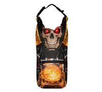 SyXIOP Écharpe de bouteille d'eau squelette de moto noire et dorée - Porte-bouteille d'eau léger pour sac à dos de 50/61/81/1,2 l - 1,2 l - Pour la marche quotidienne, la randonnée et d'autres