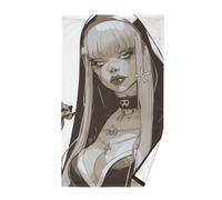 SyXIOP Ensemble de serviettes de toilette décoratives pour salle de bain Motif nonne gothique 71,1 x 40,6 cm