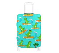 SyXIOP Fun Summer Housse de protection élastique résistante aux rayures Motif dinosaure T-rex Pour valise de 45,7 à 81,3 cm, Dinosaure T-rex amusant en été, L 26-28 in, Classique