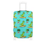 SyXIOP Fun Summer Surf T-rex Dinosaure Housse de protection élastique anti-rayures pour valise de 45,7 à 81,3 cm, Dinosaure T-rex amusant en été, XL 29-32 in, Classique