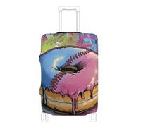 SyXIOP Graffiti Drip Donut Housse de protection élastique lavable pour bagages de 45,7 à 81,3 cm, Graffiti Drip Donut, L 26-28 in, Classique