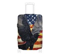 SyXIOP Grande housse de bagage élastique pour le 4 juillet, motif oiseau noir, convient aux bagages de 45,7 à 81,3 cm, 4 juillet Jour de l'indépendance Black Bird, XL 29-32 in, Classique